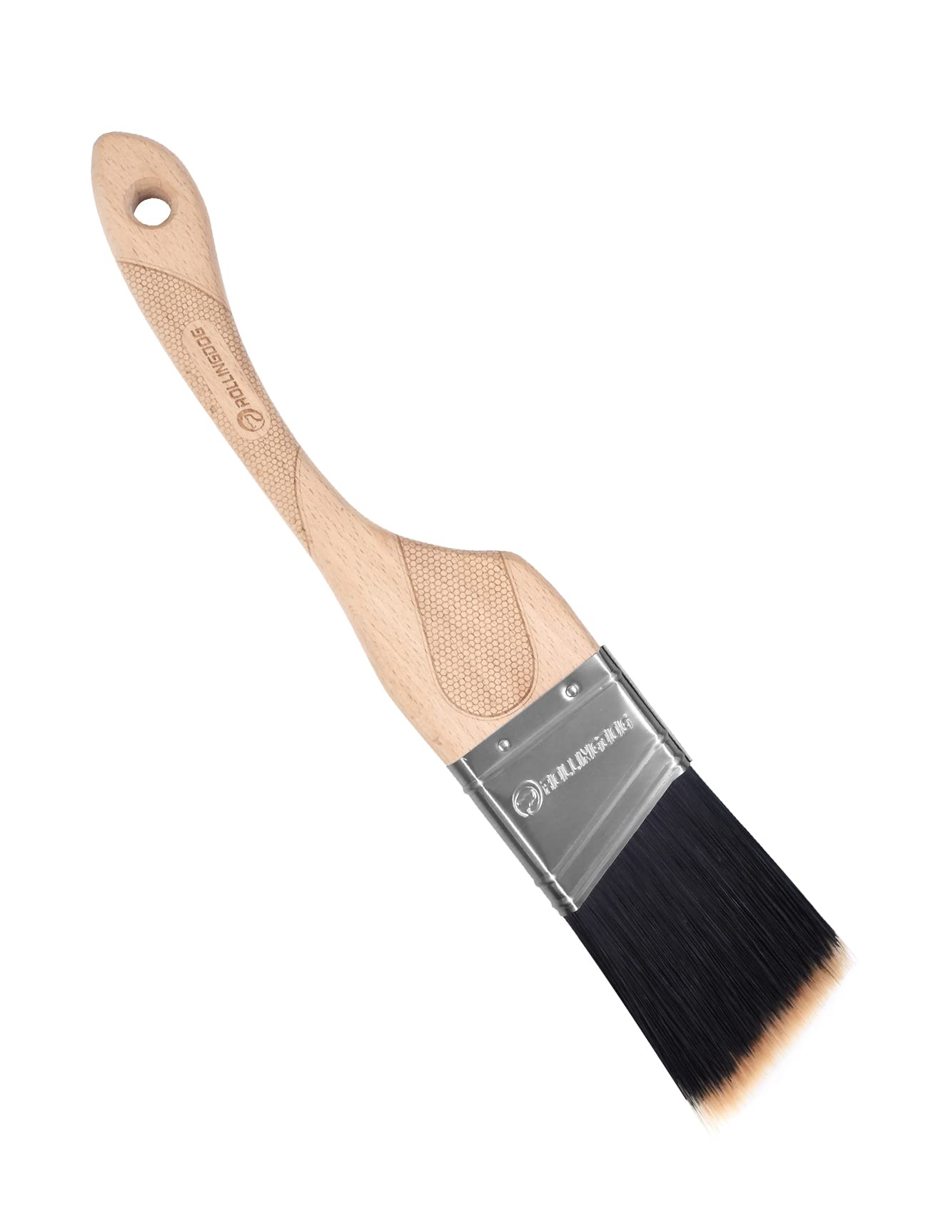 Rollingdog 2" Stiffer Filament 2" Angled Paint Brushes With Ergonomic Wooden Handle For Wall Cutting In, Furniture Painting And Decorating