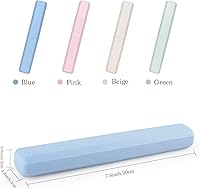 Vista 2 de Hooqict Paquete de 4 fundas de viaje para cepillo de dientes, soporte portátil para cepillo de dientes, contenedor de cepillo de dientes