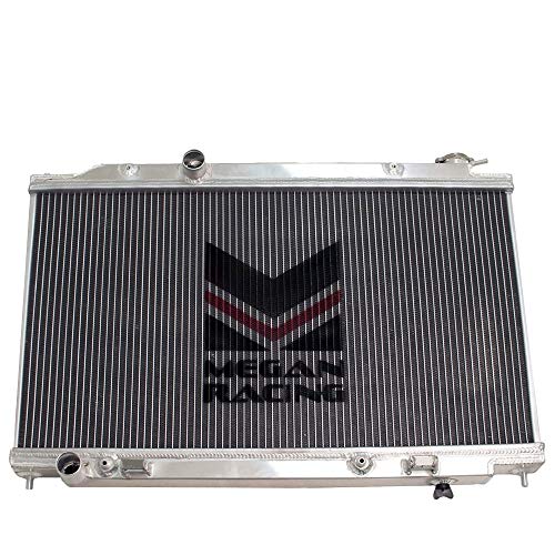 Megan Racing MR-RT-NA02 T-6061 Aluminum Single Core 2-Row Performance Radiator