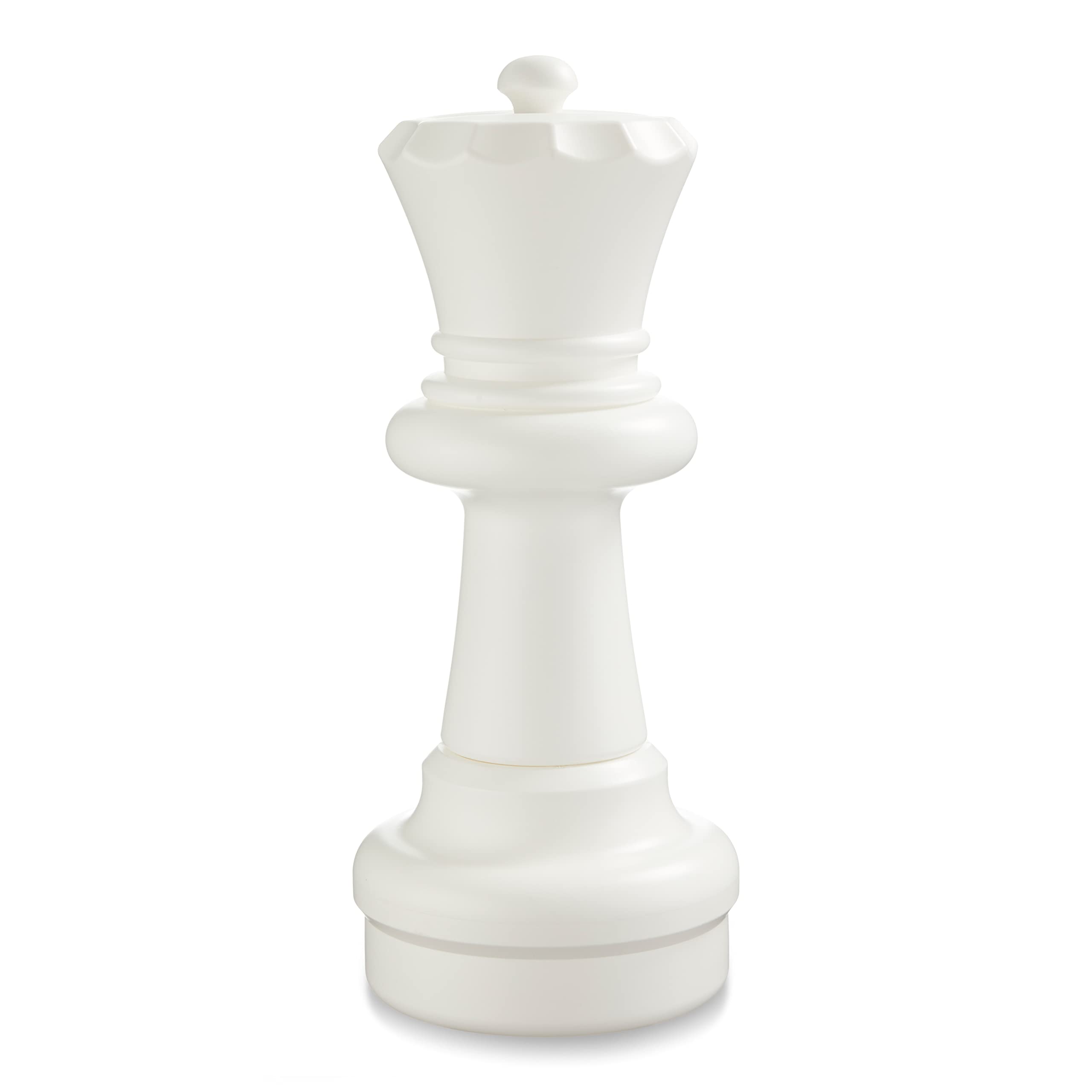 Uber Games Individual Giant Chess Pieces - Plastic - White or Black Pawn, Rook, Knight, Bishop, Queen or King (White, Queen)