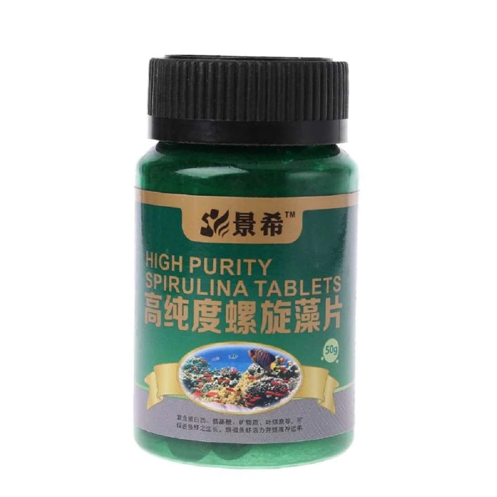 B&K High Purity Spirulina Tablets Fish Shrimp Food for Aquarium Fish Pill Algae Supplies