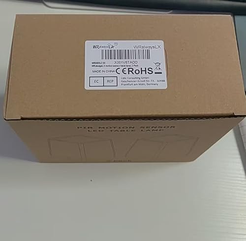 Miniatura 9 de WRalwaysLX Paquete de 2 lámparas de noche PIR con sensor de movimiento LED, 3 modos de lámpara de mesa pequeña alimentada por batería, utiliza