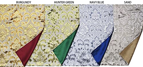 GOHD Samba Star. Jacquard Window Curtain Panel Drape with Attached Fancy Valance and taffeta backing. 2pcs Set. Each pc 54" Wide x 90" Drop with 18" Valance. (BURGUNDY) - Cosy Home Interiors GOHD Samba Star. Jacquard Window Curtain Panel Drape with Attached Fancy Valance and taffeta backing. 2pcs Set. Each pc 54" Wide x 90" Drop with 18" Valance. (BURGUNDY) - Image 7