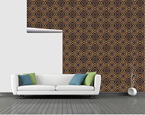 Image of CABANA HOMES Wall Stickers Botanical DIY Wallpaper for Decals (45 x 125 cm, 1 Roll) (6 sq. ft) Decorative Self Adhesive Home Decor Furniture, Table Top, Kitchen, Brown