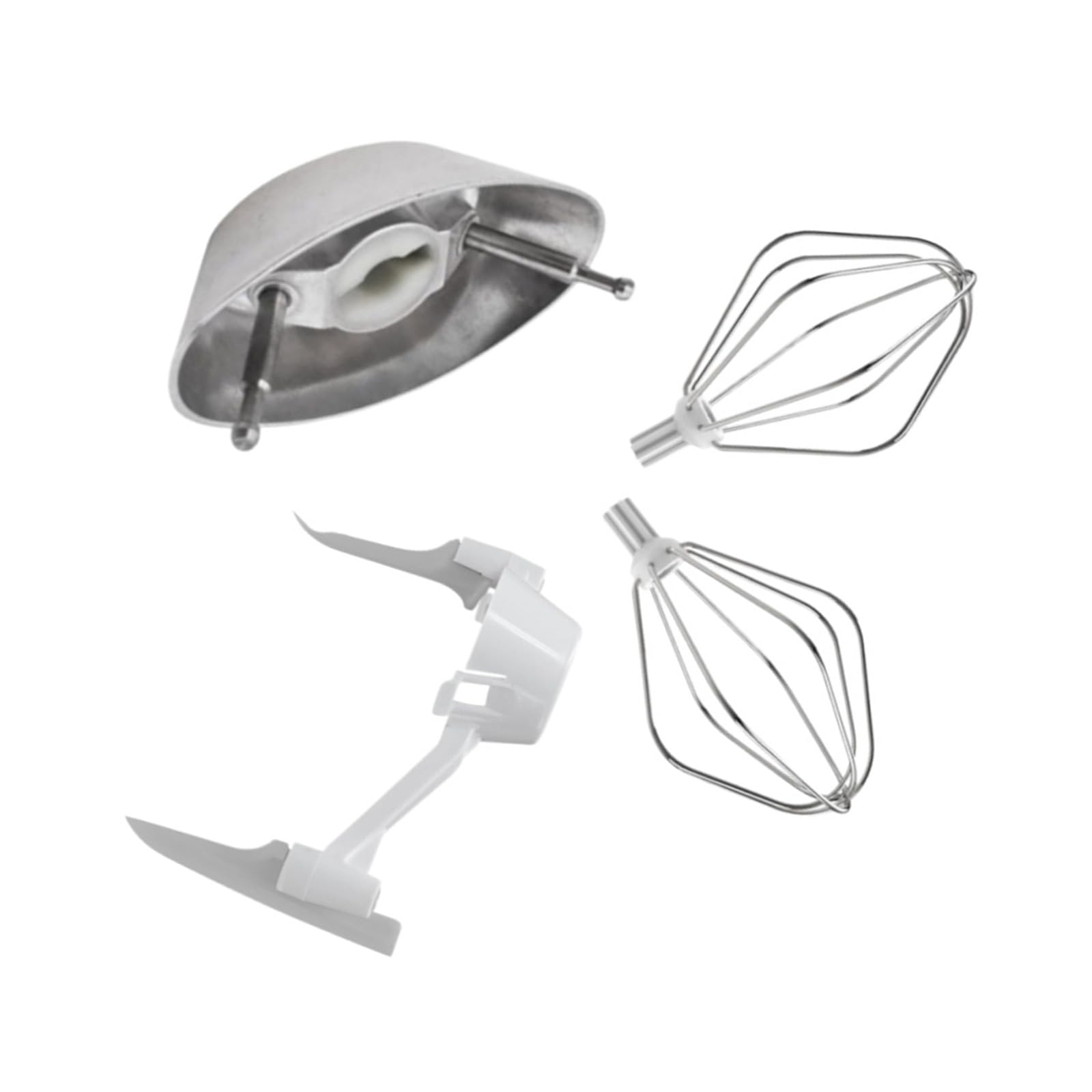 APGLSXY Duty Food Safe Metal Mixer Attachments Includes Nylon Scraper and Dough Hook Perfect for Bakers Stand Mixer Whisk Attachment