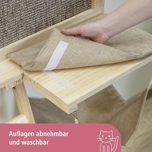Kerbl Pet Liegebrett Timber, braun, 58x89 cm, Hundebett, Hundeliege, Hundekissen, Holz, Katzen