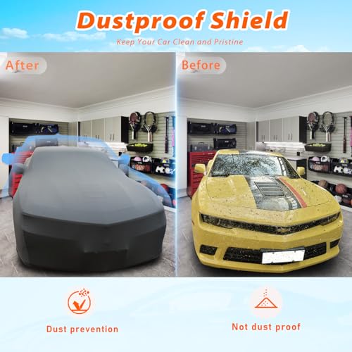 Image of Indoor Car Cover for BMW X3,Honda CR-V, Toyota RAV4,Audi Q5 Windproof Dust Protection Ideal for Car Shows and Underground Garage Elastic Fit Full Car Cover