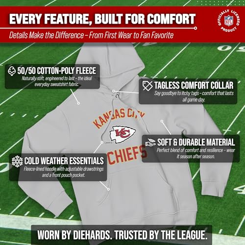 Image of Team Fan Apparel NFL Gameday Hoodie Pullover Sweatshirt for Men and Women | Officially licensed NFL Gameday fleece pullover - kangaroo pocket, ribbed cuffs, drawstring hood, unisex fit