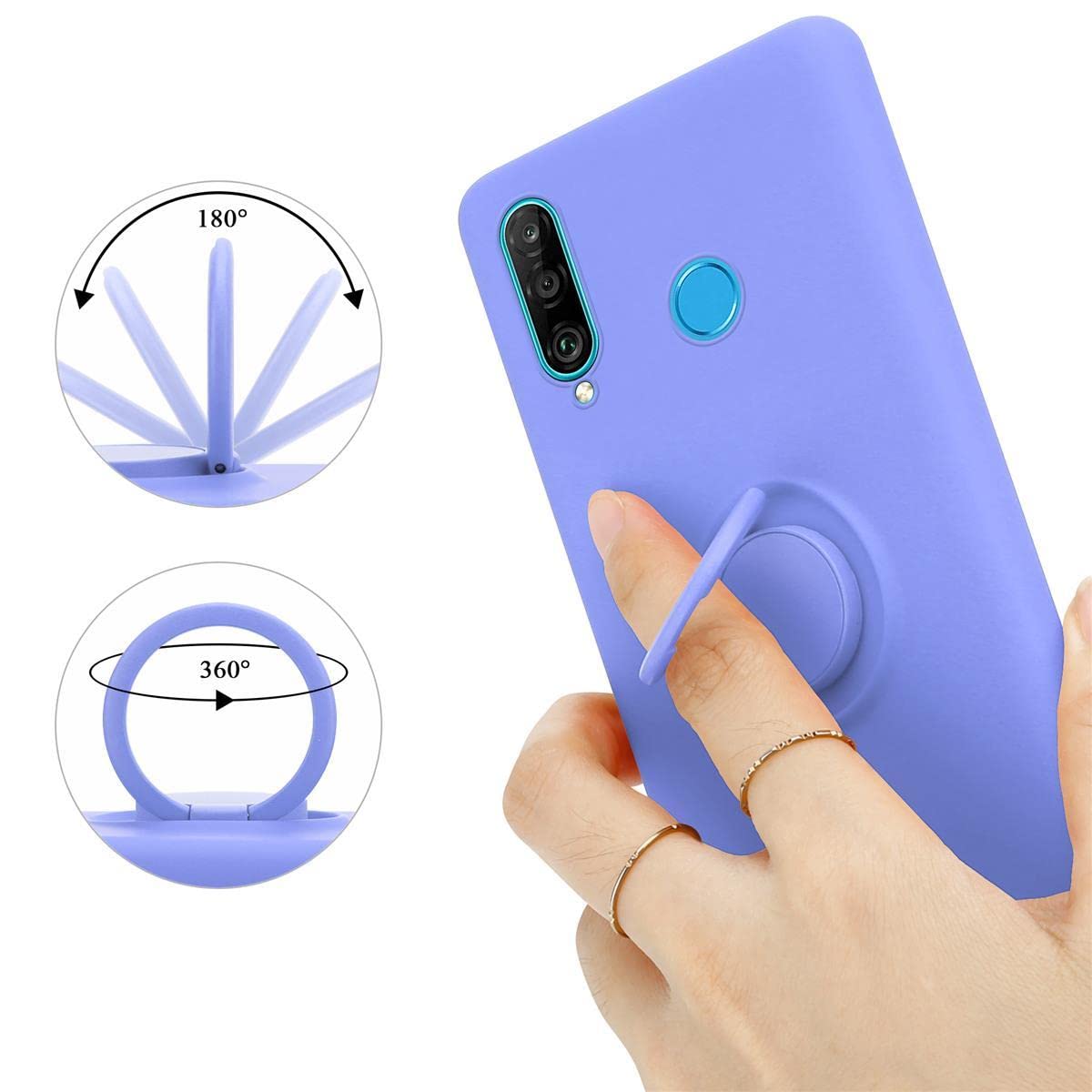 Cadorabo Schutzhülle Für Huawei P30 Lite – TPU-Silikon Case In Schwarz Mit Metallic-Optik