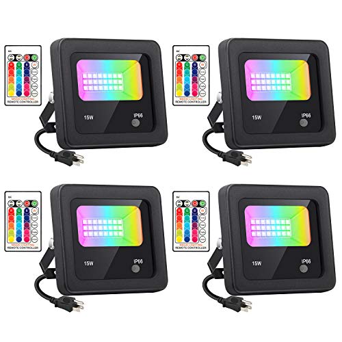 Super Sale ๐ 4 Pack LED Flood Light RGBW Color Changing 100W Equivalent Outdoor IP66 Waterproof 16 Colors 4 Modes with Remote Control Wall Washer Lights Uplighting for Lawn Backyard Christmas Halloween Decorations Super Sale ๐ 4 Pack LED Flood Light RGBW Color Changing 100W Equivalent Outdoor IP66 Waterproof 16 Colors 4 Modes with Remote Control Wall Washer Lights Uplighting for Lawn Backyard Christmas Halloween Decorations