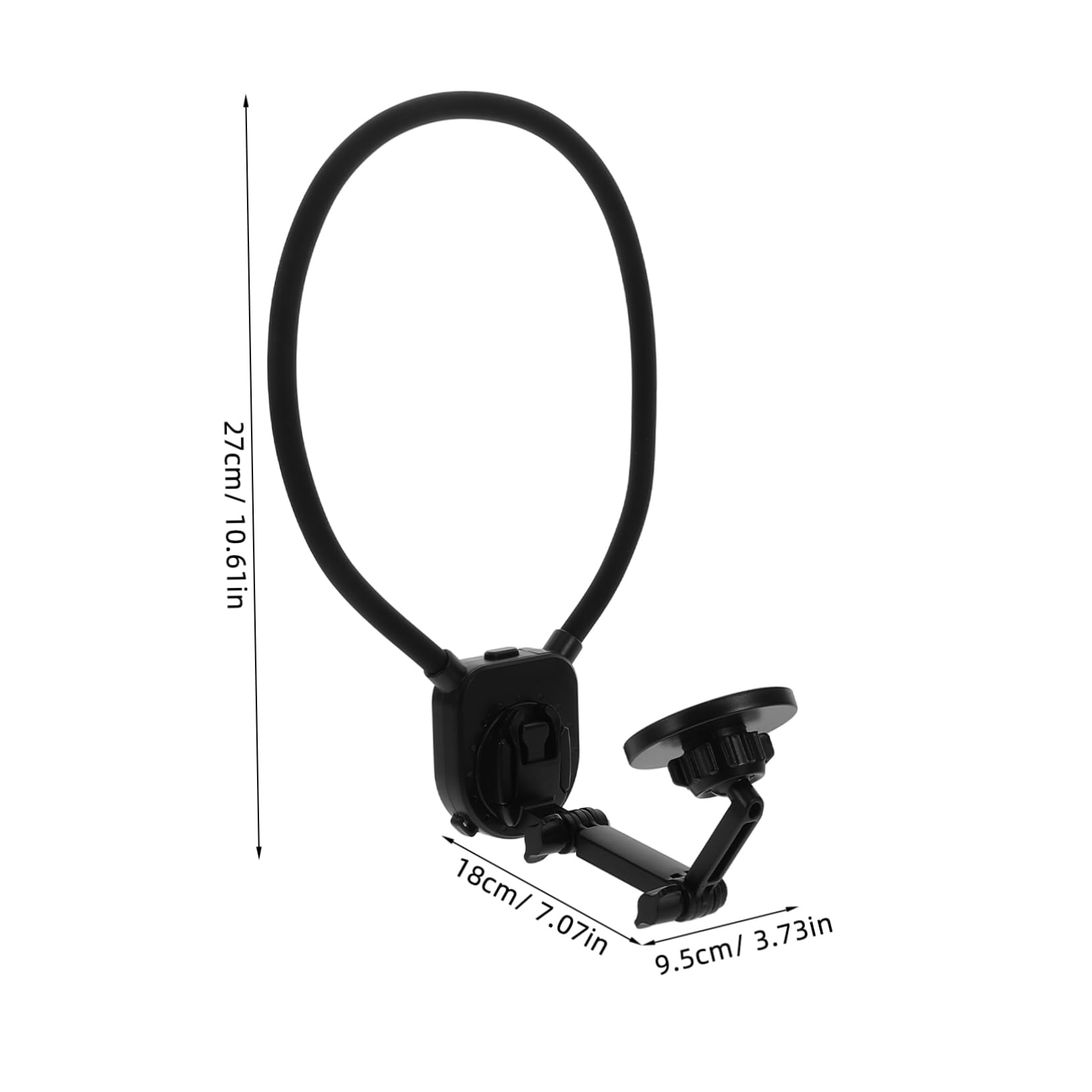 Supporto per Telefono Gancio Magnetico per Collo, Supporto Smartphone Collo, Riprese Pov Stabili per Bici e Sci, Nero