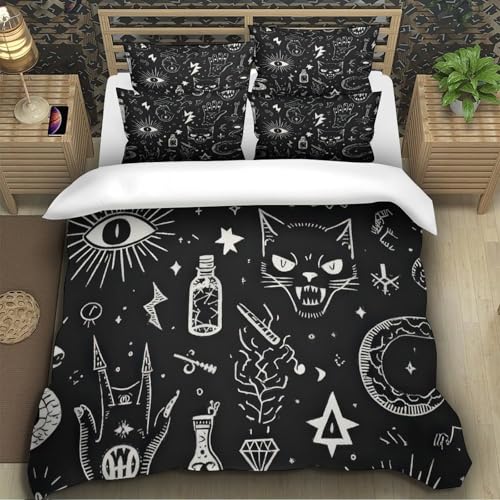 Housse de couette sorcière fantastique 3D super douce