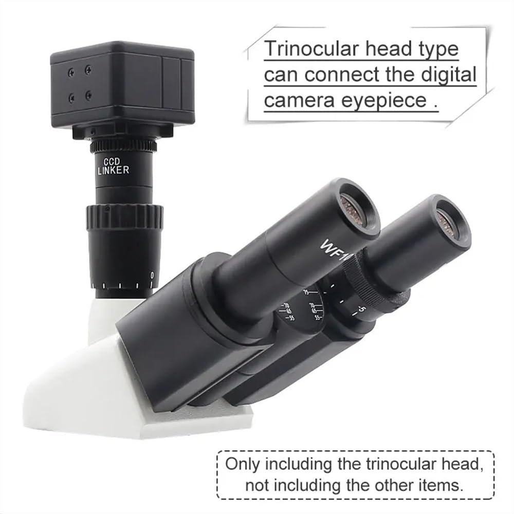 Accessori per microscopio da laboratorio Microscopio Testa trinoculare Testa monoculare libera Testa binoculare for microscopio biologico con oculare a grande campo WF10X WF16X(Trinocular head)
