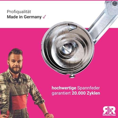 Foto von ROLLLRA | Gurtwickler inkl. Abdeckplatte Lochabstand 160mm bis 5m Gurt (für 20-24mm Gurtband) für Rolladen Rollladen - Unterputz Einlassgurtwickler [10160]