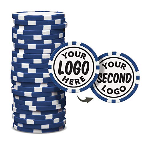 Custom Poker Chips (50 Pack) | Personalized Monogram Logo Poker Chips - Your Custom Logo