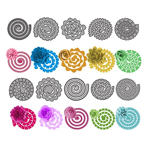 10 Stück Metall Prägeschablonen Stanzformen Dreidimensionale Blumen Schablonen Cutting Dies für Scrapbooking Papierhandwerk Kartenherstellung Album Stempel DIY Dekor