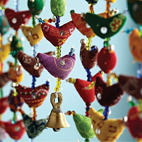 Paper-High-10-Bird-Bell-Tota-Traditional-Indian-Hanging-Decoration-Handmade-Recycled-Fabric-Bedroom-Decorations-Home-Decor