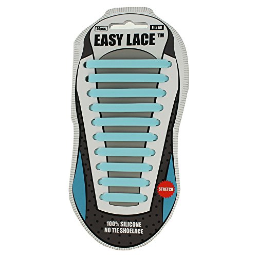 Easy laces Schnürsenkel Silicone, EAS210SB, Blau (Sky Blue 210), One Size