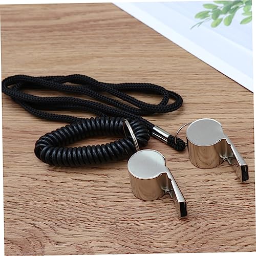 Silbatos metálicos de acero inoxidable para árbitros 2 pcs miniatura 4