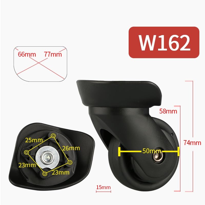 Travel Suitcase Carry On Luggage Spinner Wheels Replacement Left and Right Caster Silent Swivel with Screws and Tools