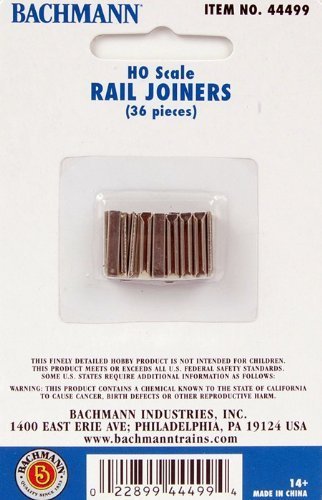 Bachmann Industries Inc.HO Scale Bachmann Trains Rail Joiners (36/Card) - 1,435 mm Track - Toy Train Track