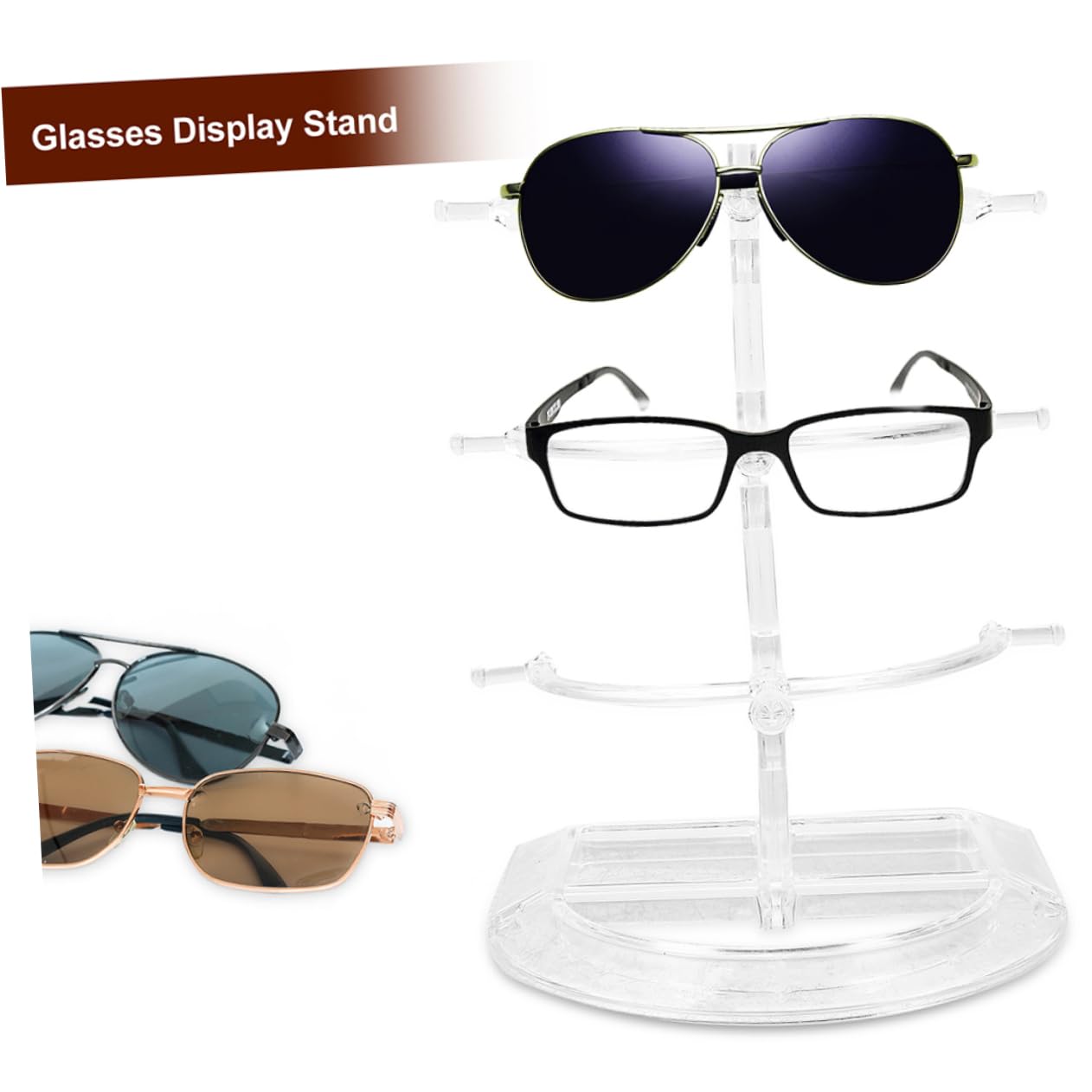 PRETYZOOM 8 Stk Brillenständer Sonnenbrillen-organizer-rack Brillenhalter Sonnenbrillen-organizer-ständer Glasständer Brillengestell Sonnenbrillen-präsentationsständer P.s Transparent