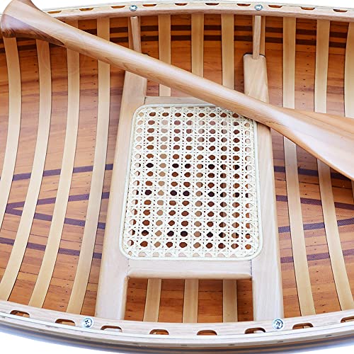image for Old Modern Handicrafts 6 ft Wooden Canoe with Ribs with Matte Finish -