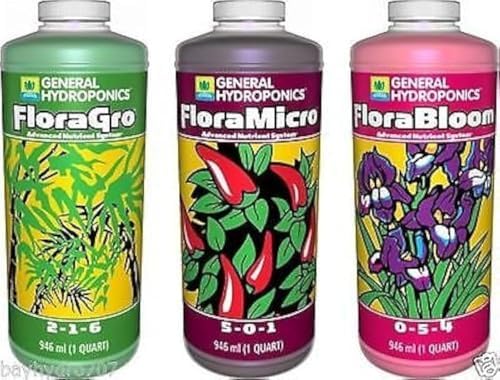 General Hydroponics GH Flora Series 32oz Quarts Trio FloraMicro F...