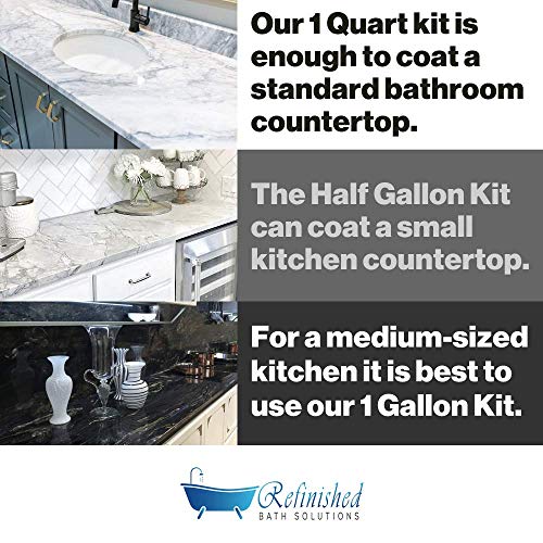 Countercast Ekopel Premium Countertop Refinishing Kit - Epoxy Countertop Paint - Odorless 5X Thicker Than Other Knockoffs - Made In The Usa (1/2 Gallon, Black) #TOP3