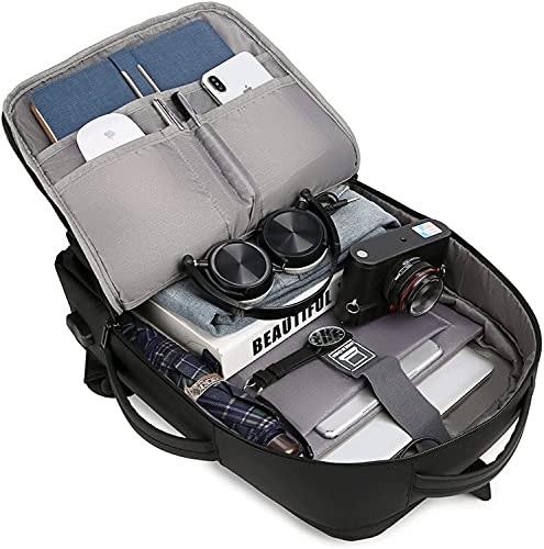 Sac à dos extensible imperméable résistant usure noir USB