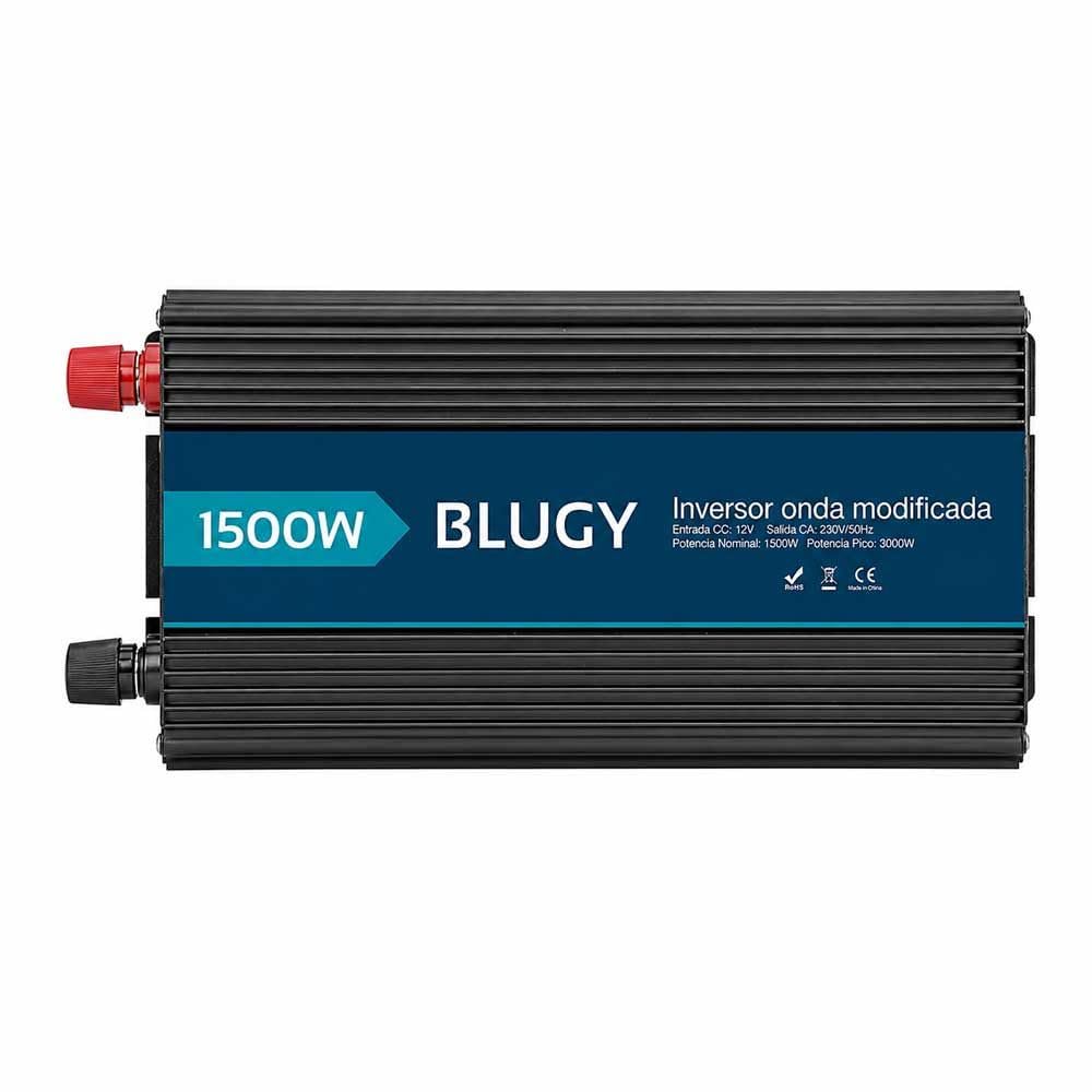 Inversor 24V 1500W Onda modificada, Cargas lineales, conmutación Equipos electrónicos, Salida USB de 5 V / 2,1 A integrada, Salida de Onda sinusoidal modificada a 230 V / 50 Hz