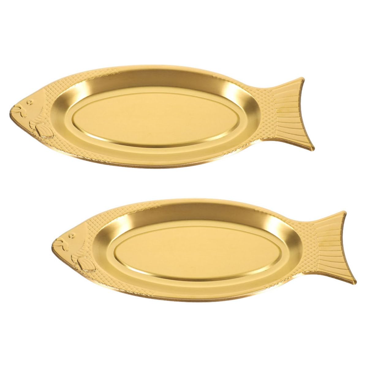 Bandejas de acero inoxidable con forma de pescado ideales para hornear y servir cenas gourmet
