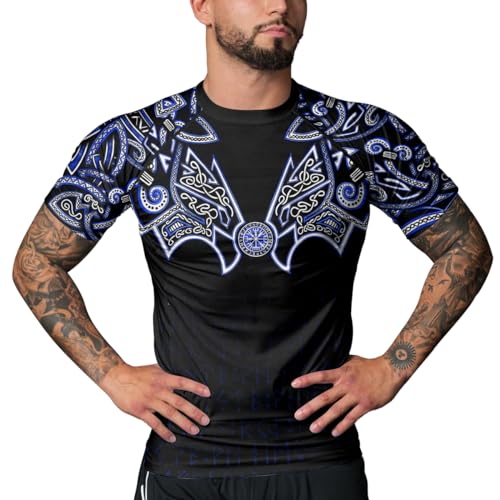 Viking Ranked Short Sleeve Compression Combat Rash Guard for MMA BJJ Jiu-Jitsu Tranining4