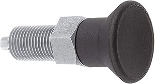 Kipp 03089-11308A6 Stainless Steel Indexing Plunger, Natural Finish, Pull Knob, A Style, Locking Pin Not Hardened, Inch, 5/8-11