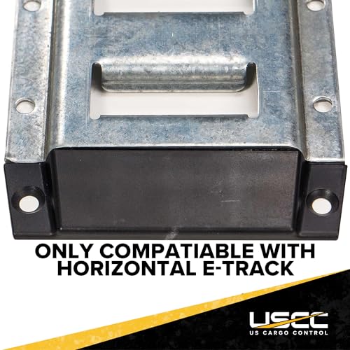 Image of US Cargo Control E Track End Caps for Horizontal E-Track Rail (4-Pack), Durable Black Plastic End Protector Cap for Trailer Tie-Down Rails in Enclosed Trailers and Cargo Vans