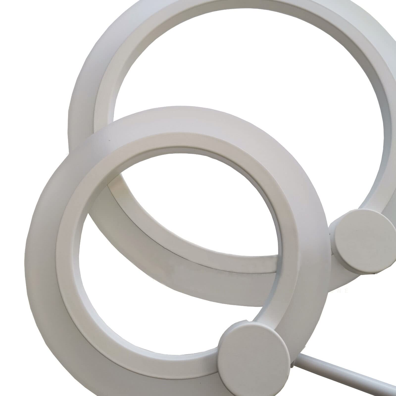 Universo Lampadario da soffitto led 6 luci cerchi plafoniera design stile moderno lampada per camera salotto (Luce calda)