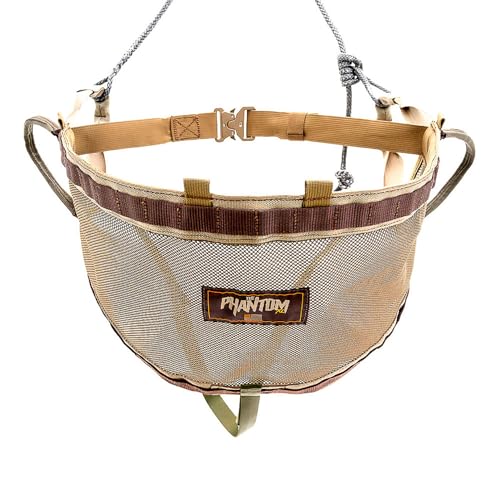 Tethrd Phantom Hunting Saddle - Ultralight and Ultra Strong with a Rating of 300 lbs, Coyote Brown, Regular