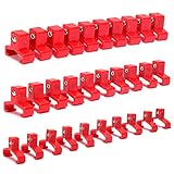 CASOMAN 30-Piece Socket Clip Set, 1/2-inch, 3/8-inch,1/4-inch Red Spring Loaded Ball Bearing Socket Clips,Additional Clips for use with CASOMAN Socket Organizers