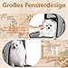 OUUTMEE Haustier-Rucksack für kleine Hunde Hundetragetasche erweiterbares faltbares Netzfenster Geeignet für Kurze Reisen Tragfähigkeit 10 kg Grau