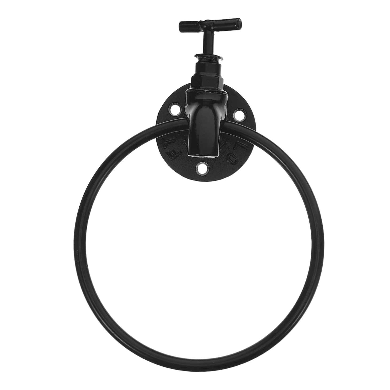 TOPBATHY Portasciugamani Parete in Ferro Nero Porta Strofinacci da Bagno Asta Portasciugamani per Cucina e Bagno