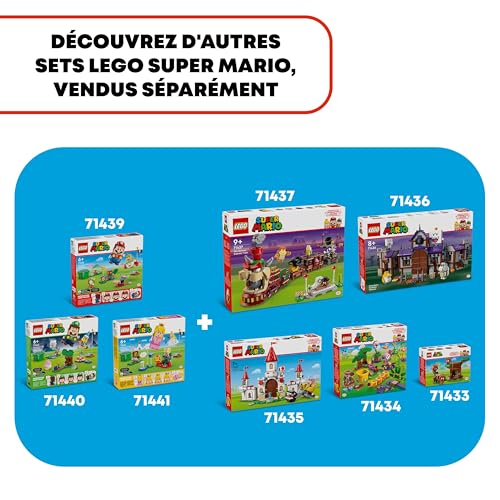 LEGO Super Mario Les Aventures de Luigi Interactif - Cadeau Nintendo pour Enfants Garçons et Filles Passionnés de Jeux Vidéo de 6 Ans et Plus - Set de Jardin - Bébé Yoshi Rose 71440