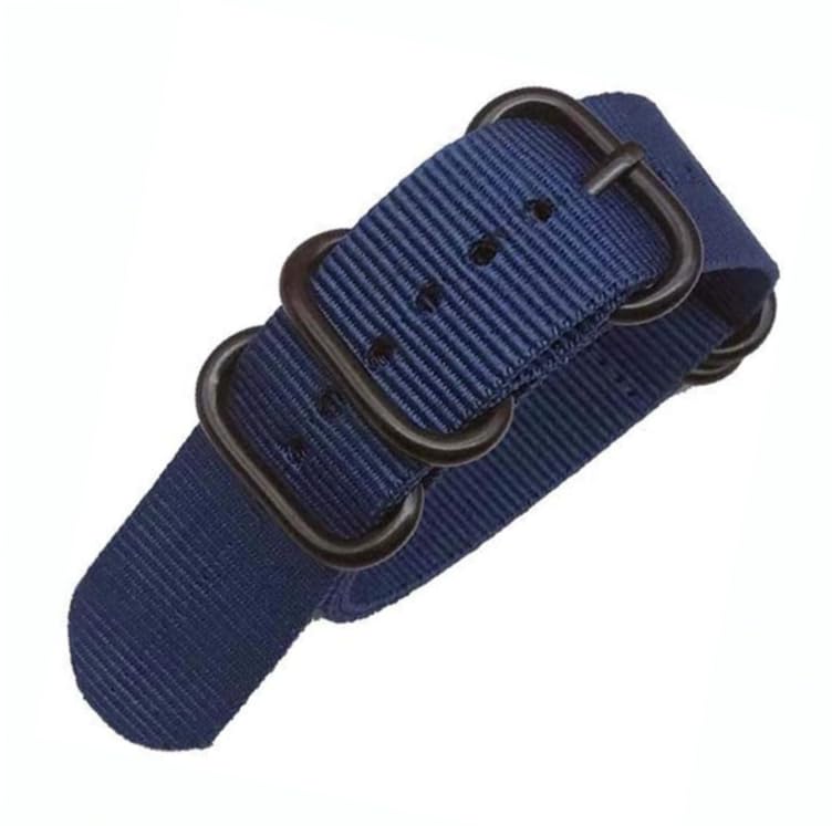 Image of Lineon 20mm & 22mm Black Buckle Nylon Vintage Style NATO Watch Strap ONE WAY NATO Nylon STRAP Imported Quality With Pins and Pin Remover Tool (Include)