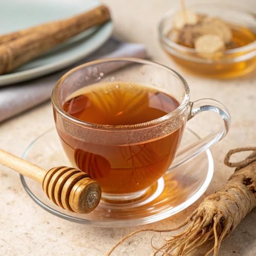 Image of FGO Organic Honey Ginseng Green Tea, 20 Count, Eco-Conscious Tea Bags, Resealable Bag, Packaging May Vary (Pack of 1)