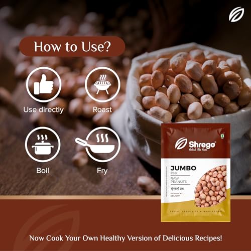 Image of Shrego Pink Raw Peanut 500 g (1 x 500 Gm) Premium Moongfali