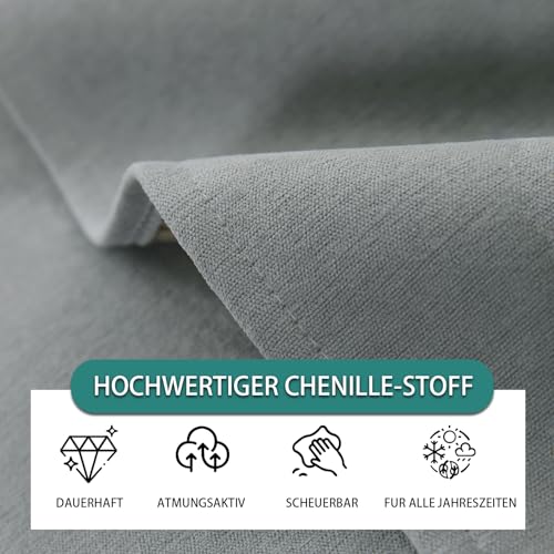 GRUYWC Chenille Sofabezug, Rutschfester Couch üBerzug, Hund Katze Sofaschoner, 1/2/3/4 Sitzer Sofa üBerwurf, füR U Form/L Form Sektionssofa