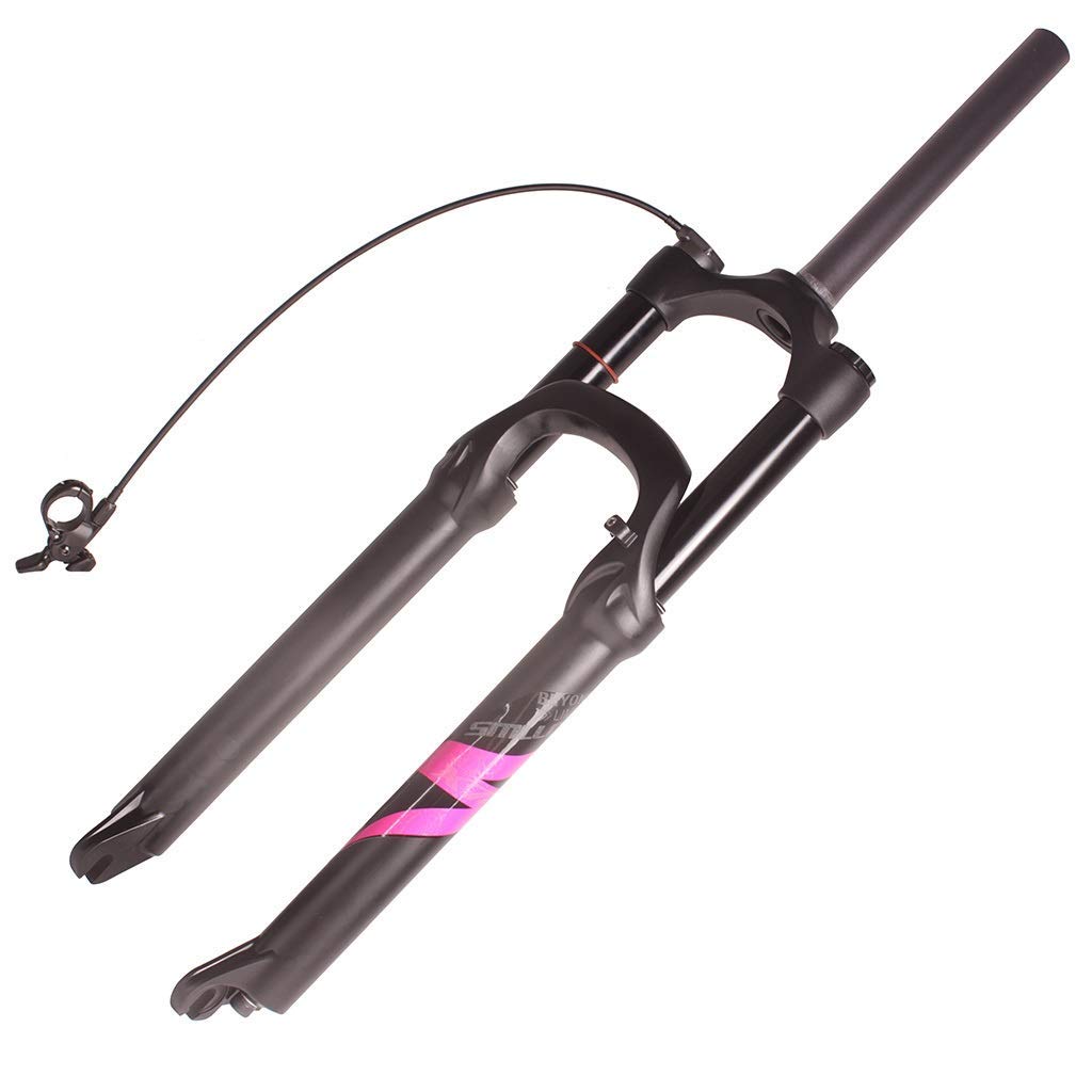 AZQOHMIS Magnesium Alloy MTB Front Forks 26/27.5/29 inch, Air Pressure Suspension Fork Travel 140mm Bicycle Accessories