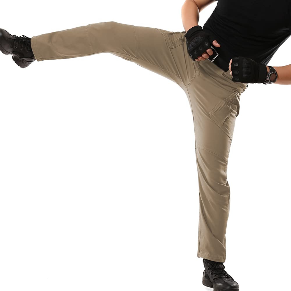 Pantalones De Carga Pantalón Tactico Hombre Algodón PantalóN de Trabajo De Combate Pantalones Militares para Exteriores Acampar Senderismo Caminar