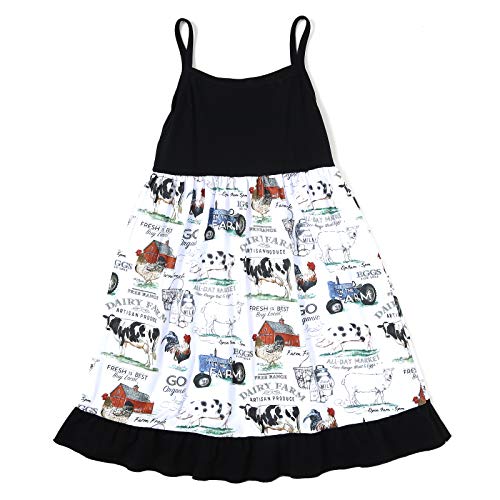 Toddler Girl Short Sleeve Dress Summer Party Casual Dress Summer Clothes 1-8Years