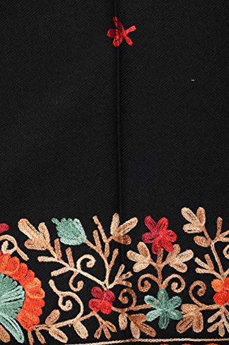 Zamour Kashmiri Embroidery Indian Shawl Stole Scarf Wrap for Wedding Parties Bridesmaid Full Size Stole3