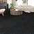 Livelynine Black Carpet Tiles Peel and Stick with Padding Self Adhesive Carpet Squares for Bedroom Cats Indoor Basement Floor Non Slip Sticky Flooring Stick on Square Rug Remnants 4-pcs 11.8x11.8